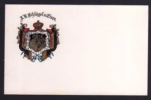 84861 AK Würzburg Studentika Top Wappen A. V. Schlägel u. Eisen Verlag Scheiner