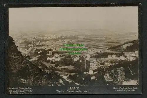137719 Karte Harz Thale Neue Photogr. Gesellschaft Berlin Steglitz 1898