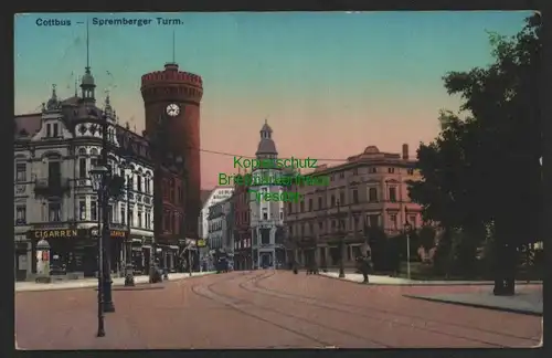 140670 AK Cottbus Spremberger Turm um 1920