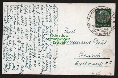 140354 AK Bad Blankenburg Thür. Wald Greifenstein 1937