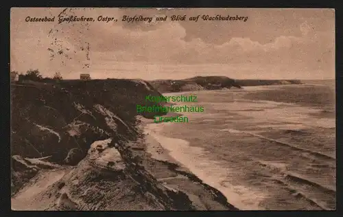 143494 AK Ostseebad Großkuhren Ostpr. Zipfelberg Wachbudenberg um 1920