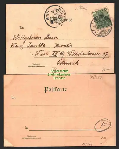 143808 2 AK Freiberg 1901 Kreuzteich Albert Park Goldene Pforte