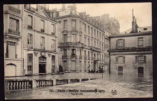 37490 AK Paris Venise Rue de Lille 1910 Hochwasser