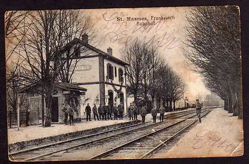 40607 AK St. Masmes Gare Bahnhof ca. 1917