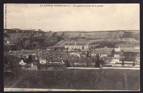49944 AK La Côte-Saint-André Isere Vue generale prise de la plaine 1910
