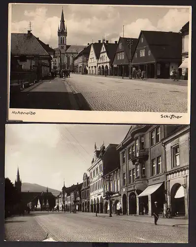 61939 2 AK Hohenelbe Schittner Konditorei Richter 1940