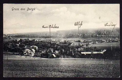 62809 AK Freital Burgk Schloß Windberg 1912
