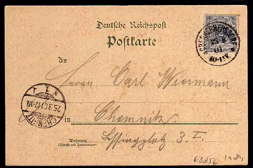 63256 AK Adelsberg bei Chemnitz Litho 1901