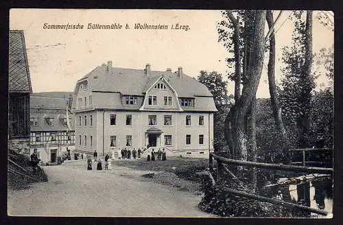 66798 AK Hüttenmühle b. Wolkenstein Erzg. 1912 Gasthaus