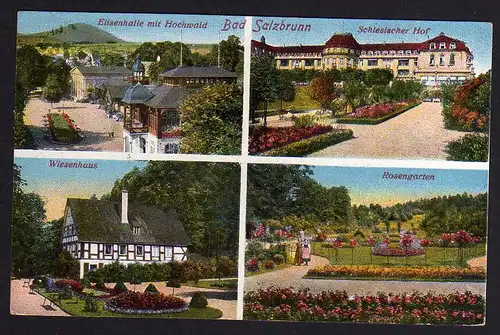 72149 AK Bad Salzbrunn Hotel Schlesischer Hof Wiesenhaus 1927