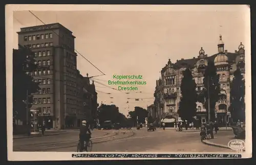 155223 AK Dresden Neustadt Hochhaus an der Königsbrücker Straße Fotokarte 1941