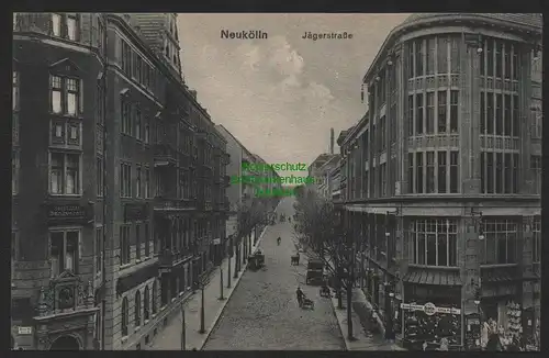 155183 AK Berlin Neukölln Jägerstraße um 1910 Neuköllner Bankverein