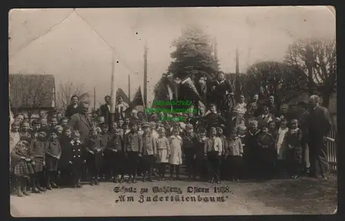 155123 Foto AK Oederan Schulz zu Gahlenz Ostern 1938 Am Zuckertütenbaum