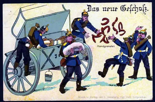 41123 AK Das neue Geschoß Handgranaten 1911