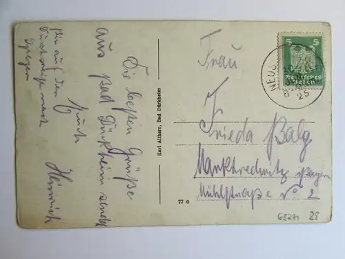 63271 AK Bad Dürkheim Winzerverein Gasthaus Wirtschaft 1925