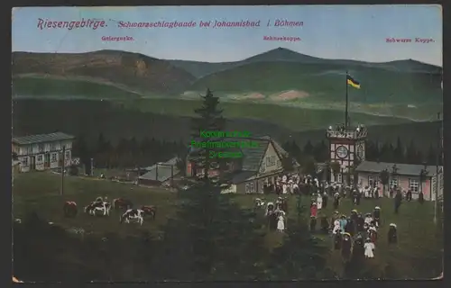 149086 AK Riesengebirge Schwarzschlagbaude bei Johannisbad Böhmen Lauterwasser