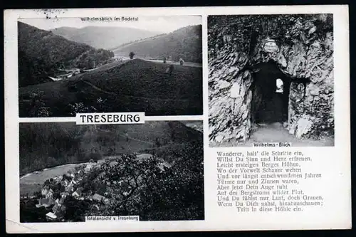 41345 AK Treseburg Wilhelmsblick im Bodetal 1912