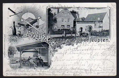60811 AK Oberleupten Nobitz Gasthof Biergarten 1904