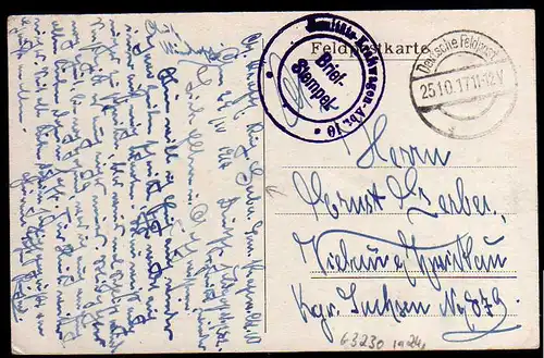 63230 AK alte russische Wassermühle 1917 See Feldpost