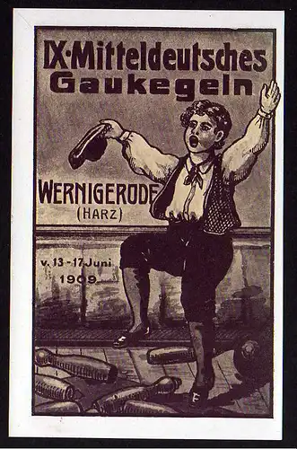 64667 AK Wernigerode Harz 1909 Gaukegeln Künstlerkarte