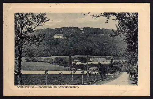 64989 AK Schaumburg Paschenburg Wesergebirge 1914 Weser