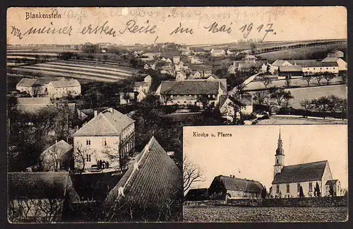 35037 AK Blankenstein (Wilsdruff) Kirche und Pfarre 1917