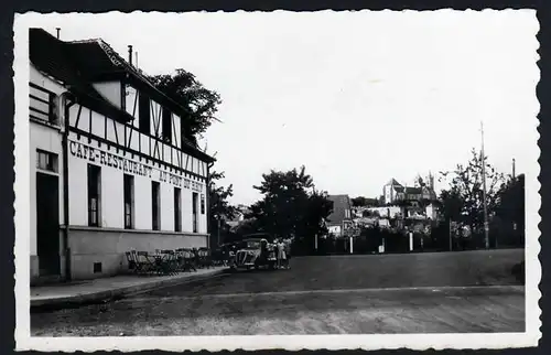 38315 AK Vieux-Brisach Breisach am Rhein Cafe restaurant Au Pont du Rhin um 1930