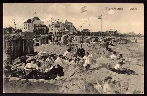 39223 AK Travemünde 1912 Strand