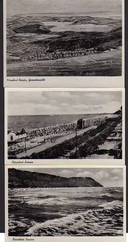 47022 3 AK Ostseebad Bansin Gesamtansicht Luftbild um 1940 Strand