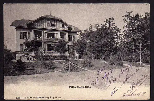 60747 AK Genf Villa Beau-Site Tennis um 1910