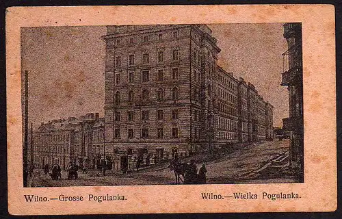 60433 AK Wilna 1916 Große Pogulanka  Feldpost Züllichau