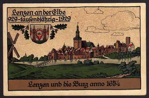 65385 AK Lenzen Elbe 1000 Jahrfeier Festpostkarte SST