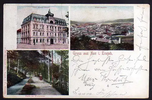 68405 AK Aue Hotel Blauer Engel Flossgraben 1905