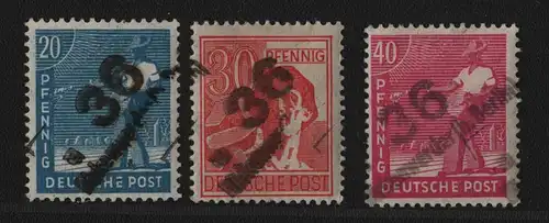 h6261 SBZ Handstempel Bezirk 36 Birkenwerder b. Berlin 3 Werte * gepr. BPP