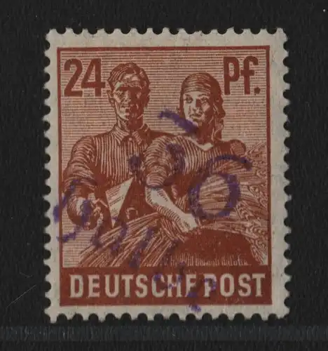 h6432 SBZ Handstempel Bezirk 36 Halbe violett 24 Pfg. * gepr. BPP