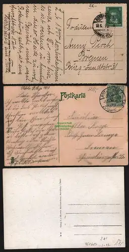 151684 3 AK Rotenburg i. Hannover 1927 Goethestraße Künstlerkarte Apotheke 1910