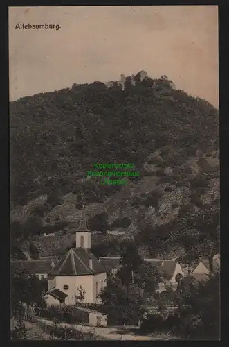 151691 AK Altenbaumburg Spornburg bei Altenbamberg Kirche um 1915
