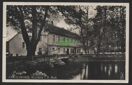 151654 AK Schlagmühle  Strausberg in der Mark Historische Gaststätte 1933