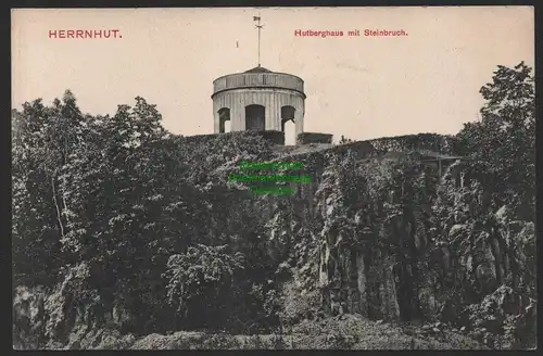 151603 AK Herrnhut Hutberghaus mit Steinbruch 1907