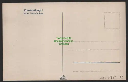 151595 AK Fotokarte Konstantinopel Neue Galatabrücke Istanbul um 1915