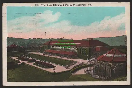 151444 AK USA Pittsburgh The Zoo Higland Park 1925