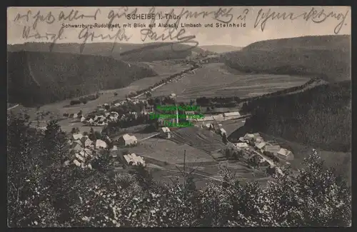 151483 AK Scheibe in Thüringen Blick auf Alsbach Limbach Steinheid 1914