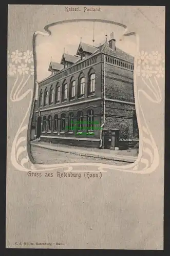 151549 AK Rotenburg in Hannover um 1900 Kaiserliches Postamt