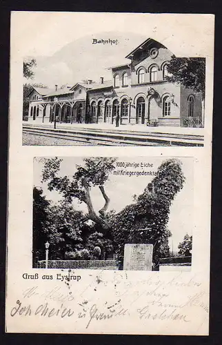 27588 AK Eystrup Bahnhof 1000jährige Eiche 1907