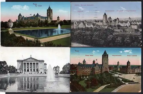 60783 8 AK Posen neue Kaiserpfalz Akademie Schloß Dom Solatsch 1915 1916 1917