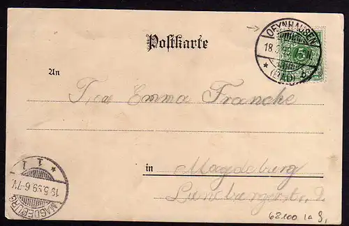 68100 AK Bad Oeynhausen Farne-Villa Kaisermanöver 1899, gelaufen