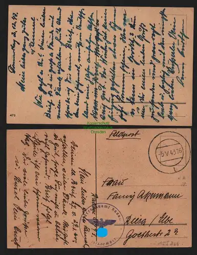 155266 2 Künstler AK Radom 1943 Feldpost Stummer Stempel Kolonien Palmen