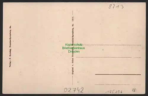 155296 AK Spremberg Sa. 1915 Partie an der Bautznerstraße