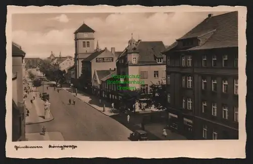 155253 AK Gussew Gumbinnen Ostpreußen Königstrasse um 1935 Drogerie Max Olivier