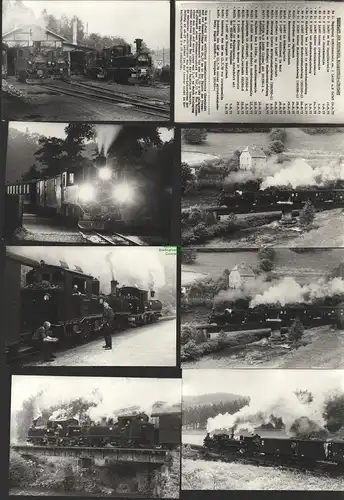 155397 24 Fotos AK Format 15 x 10,5 cm Eisenbahn Wolkenstein Jöhstadt 1977 1978